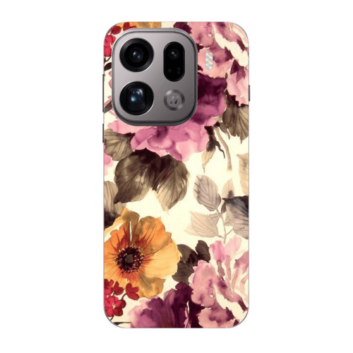 Oppo Find X9 Pro Daisies and roses Transparent Silicone TPU Θήκη